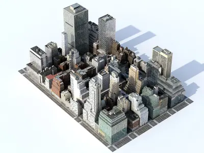  Manhattan District 04 Low Poly 