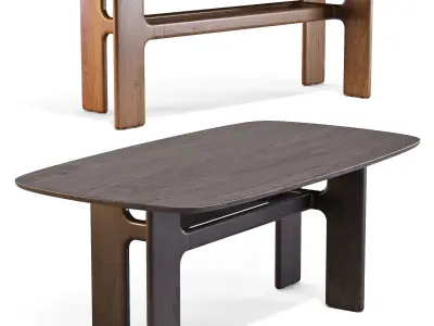 Bonaldo Hippos Wood - Dining Tables 3D model