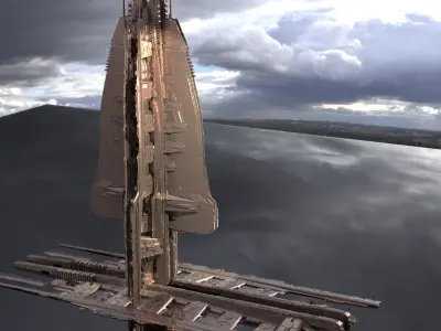 Ithian Ancient Sci fi Tower  3D model
