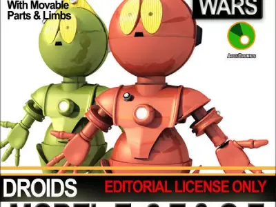 Star Wars Model-E Droids 2-E Q-E 3D model