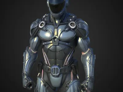 Scifi Futuristic Soldier 3D print model