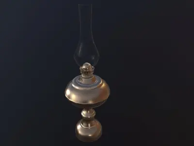 Lantern- PBR Game Ready oil lamp Low-poly 3D model