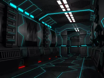 Sci Fi Corridor  3D model
