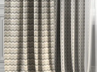 Curtain Set 191 3D model