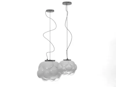 Cloudy pendant light with shade 3D model