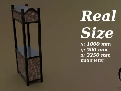 Trade stand 15 4in1 R - 4 PBR Texture 1 Model Low-poly 3D model