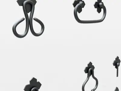 Fittings metal hook 3D model