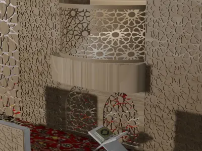 Madina Islamic Muslim 3d model Free low-poly 3D model
