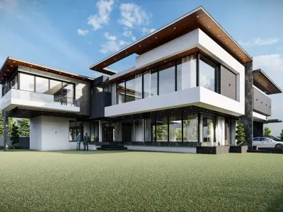 Modern Villa Model House  Miniature Bungalow 3D model