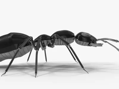 Black Mechanical Ant 3D model