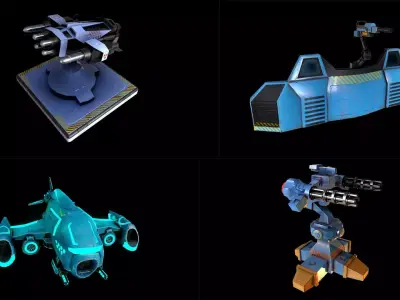 Scifi Defence Collection 3D Model Pack