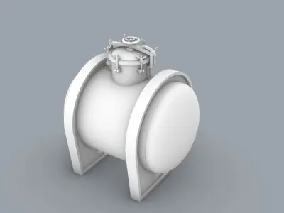 Fuel Storage Tank Low-poly 3D model