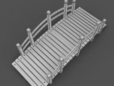 Wood Bridge  3D model