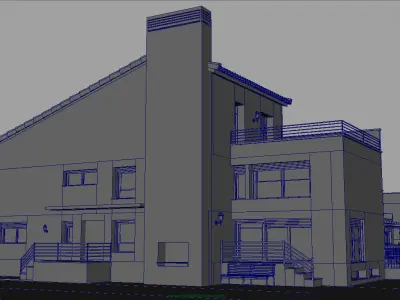 Urbanization residential building 3D model
