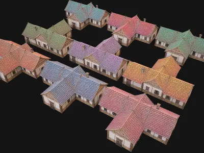 Medieval Town House 4 Low-poly 3D model