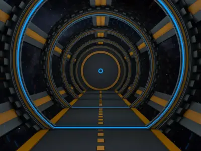 Sci Fi Tunnel 3D model