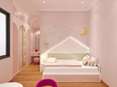 KIDS BEDROOM Low-poly 3D model purchase