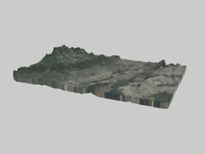 Newark City Low-poly 3D model