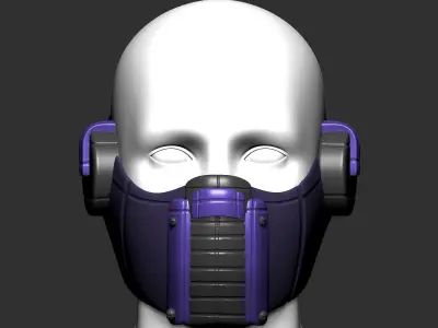 gas mask helmet scifi high poly sculpt  ver8 3d printable  3D model