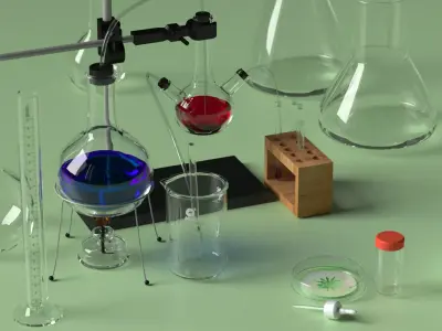 chemistry set  3D model 3D model