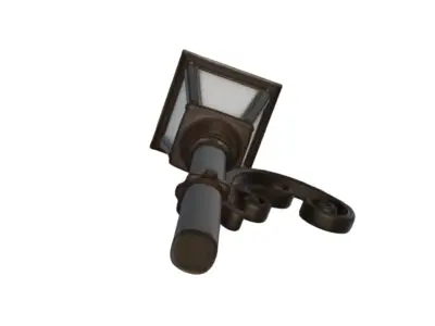 Free Vintage Street Light High Detail Classic Metal Lamp Post Free low-poly 3D model