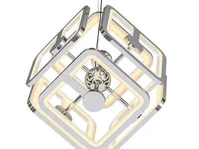 Transmitter pendant light with cube shape 3D model