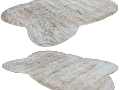 Taupe Azalia Rug 3D model
