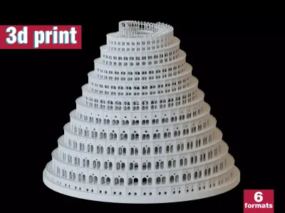 Babylon Tower of Babel 3D print model