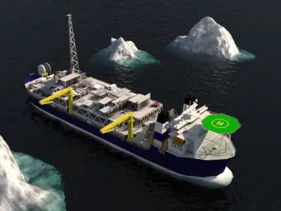 FPSO Alvheim Offshore Oil Rig Low-poly 3D model