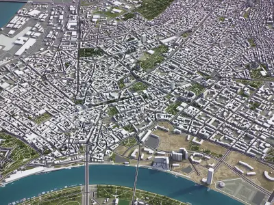 Belgrade - City 3D Model Low-poly 3D model