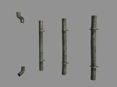 Multi Game Engine AAA Quality PBR Asset -  Drain Pipe Low-poly 3D model