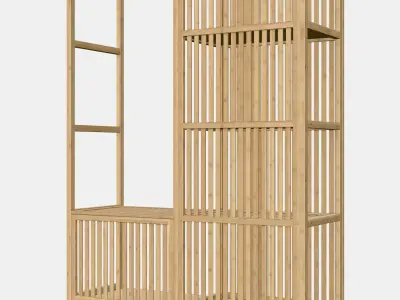 NORDKISA Open wardrobe with sliding door 3D model