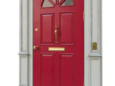 Entrance classic door 06 3D model