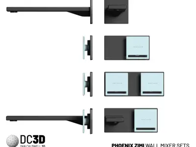Phoenix Zimi Wall Mixer Taps 3D model