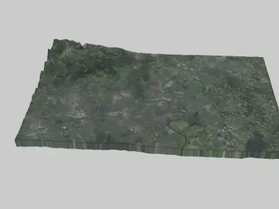 Duisburg City Low-poly 3D model