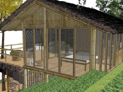 Homestay-Bamboo House 3D model