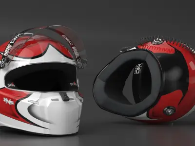  NASCAR Driver Helmet Red 