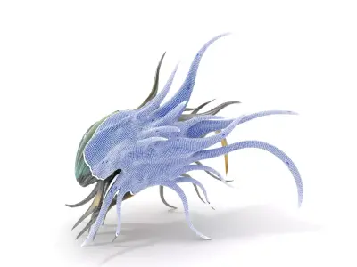 Alien Biomechanical Creature model pack Low-poly 3D model