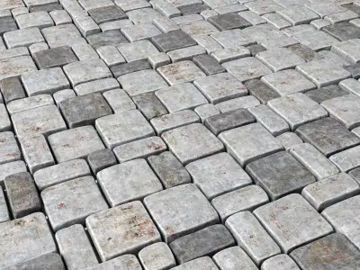 Paving stone old 3D model