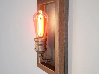 Palermo Grove 1-Light Gilded Iron Sconce 3D model