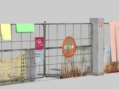 3D FENCE GATE DESIGN NO 2001 Low-poly 3D model