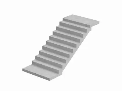 Concrete Stairs 3D model purchase