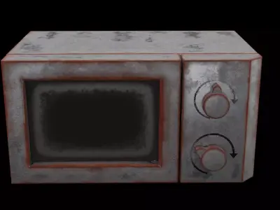 Microwave Game Ready - PBR Low-poly 3D model  Low-poly 3D model