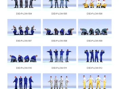 DOSCH 3D - LO-POLY PEOPLE VOL 6 3D model