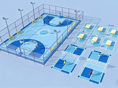outdoor court 3D model