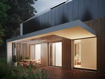 House in the woods Low-poly 3D model