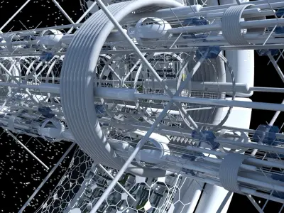  Futuristic Space Colony B 