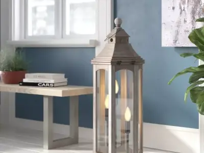 Dolly Antique Wood Novelty Floor Lamp 3D model