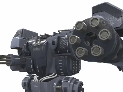 Battle mech robot piston 3B 3D model