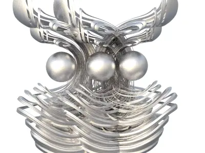 London globe Art ornament 3 versions  3D model